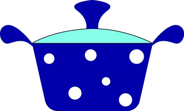 Ілюстрація Синьо Білої Їжі — стоковий вектор