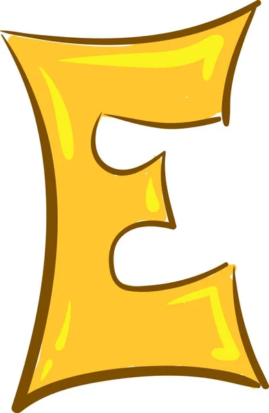 Фігурка Жовтого Кольору Символізує Алфавіт Векторний Кольоровий Малюнок Або Ілюстрація — стоковий вектор