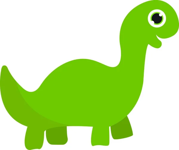 Dessin Une Illustration Couleur Vecteur Dinosaure Géant Vert Mignon — Image vectorielle