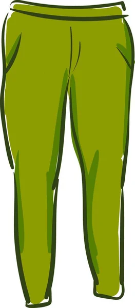 Pantalon Vert Aspect Formel Vert Vecteur Couleur Dessin Illustration — Image vectorielle