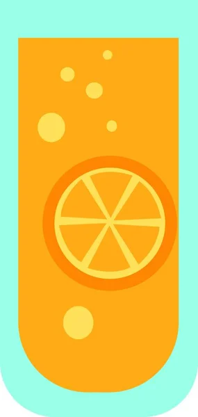 Copo Suco Limão Recém Preparado Vetor Cor Desenho Ilustração —  Vetores de Stock