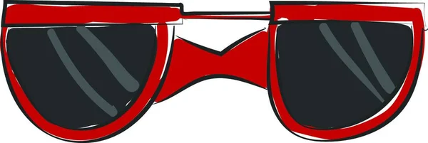 Стильне Червоне Скло Червоною Рамкою Векторний Кольоровий Малюнок Або Ілюстрація — стоковий вектор