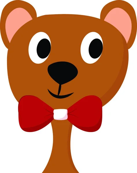 Clipart Cara Lindo Oso Peluche Marrón Con Los Ojos Enrollados — Vector de stock