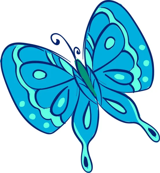 Clipart Una Mariposa Con Dos Pares Grandes Alas Típicamente Color — Vector de stock