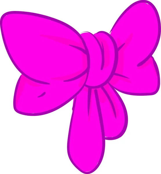 Clipart Arc Rose Qui Nœud Noué Avec Deux Boucles Deux — Image vectorielle