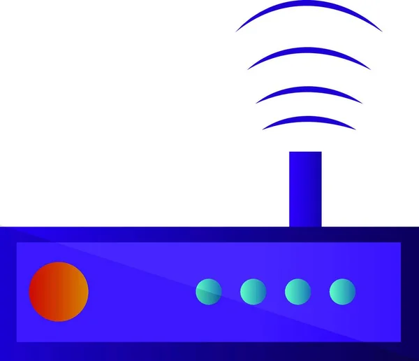 Фіолетове Радіо Проста Векторна Ілюстрація Білому Тлі — стоковий вектор
