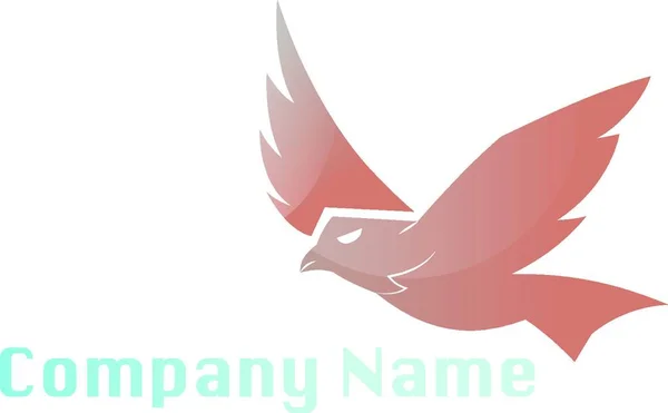 Design Simples Logotipo Vetorial Uma Águia Voando Sobre Fundo Branco — Vetor de Stock