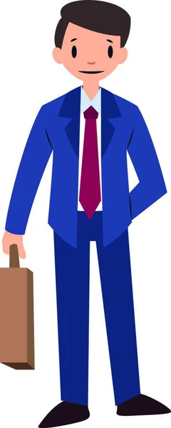 Businessman Character Vector Illustration White Background — Stock Vector