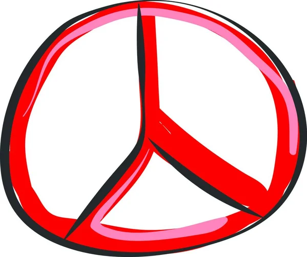 Peinture Emblème Mercedes Benz Avec Étoile Trois Branches Anneau Environnant — Image vectorielle
