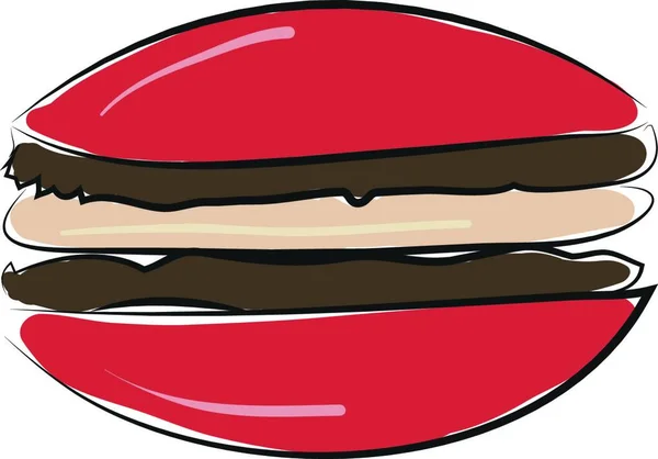 ハンバーガー手描きのデザイン イラスト 白い背景にベクトル — ストックベクタ
