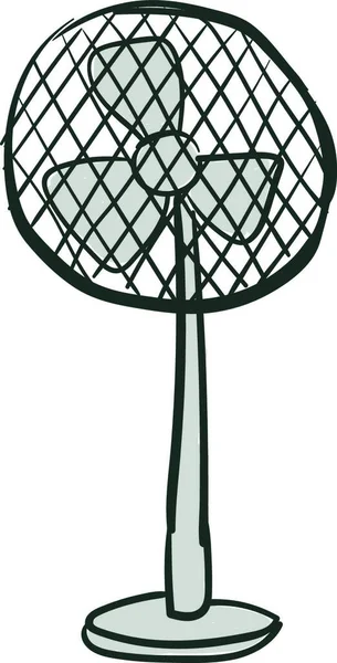 Підставка Вентилятора Намальована Ілюстрація Вектор Білому Тлі — стоковий вектор