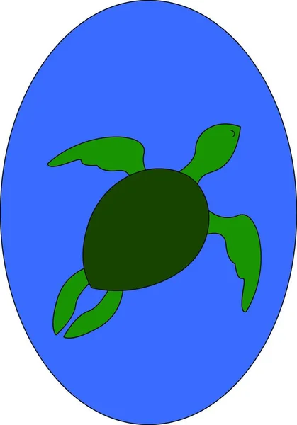 Schildpad Hand Getekende Ontwerp Illustratie Vector Witte Achtergrond — Stockvector