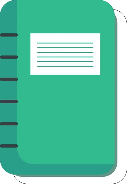 Ένα Μεγάλο Βιβλίο Σημειώσεων Ομολόγων Πράσινο Χρώμα Διάνυσμα Χρώμα Σχέδιο — Διανυσματικό Αρχείο