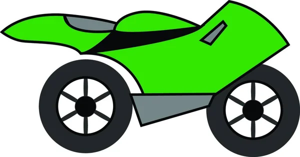 Ein Improvisiertes Modell Der Grundkonstruktion Des Zweirädrigen Motorrads Vektor Farbzeichnung — Stockvektor