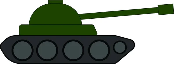 Een Tank Gepantserde Gevechtsvoertuig Het Groen Biedt Ondersteuning Aan Infanterie — Stockvector