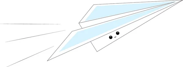 Emoji Avion Papier Souriant Fait Papier Pliant Une Manière Particulière — Image vectorielle