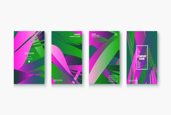 Modern Geometrik Tasarım Afişi Sosyal Medya Ağı Kavramı Terfi Afişi — Stok Vektör