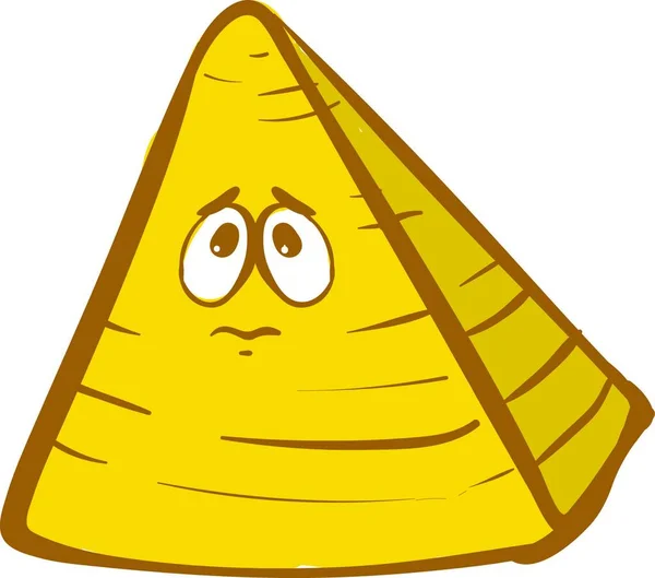 Emoji Pyramidy Jejíž Vnější Povrch Trojúhelníkový Který Sbíhají Jedinému Bodu — Stockový vektor