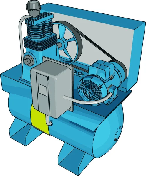 Panel Máquina Azul Ilustración Vector Sobre Fondo Blanco — Archivo Imágenes Vectoriales