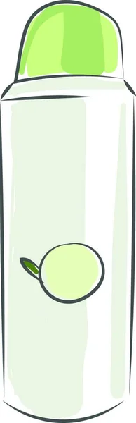 Spray Antitranspirante Verde Com Logotipo Design Tampa Fechada Vetor Desenho — Vetor de Stock