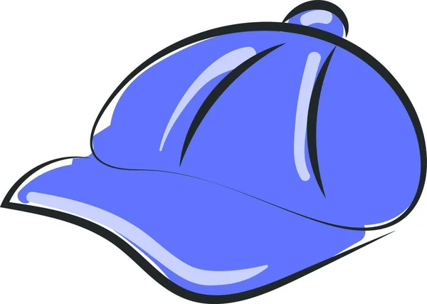 Значок Синей Шапки Белом Фоне — стоковый вектор