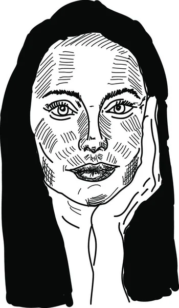 Vector Illustratie Van Een Vrouw — Stockvector