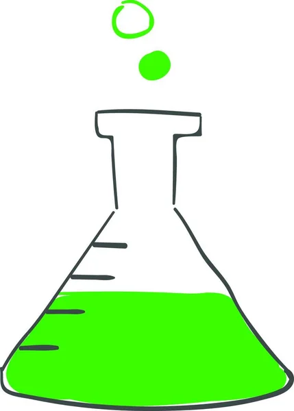 Μια Παρτίδα Χημικού Διαλύματος Καθαρή Φιάλη Διάνυσμα Σχέδιο Χρώματος Απεικόνιση — Διανυσματικό Αρχείο