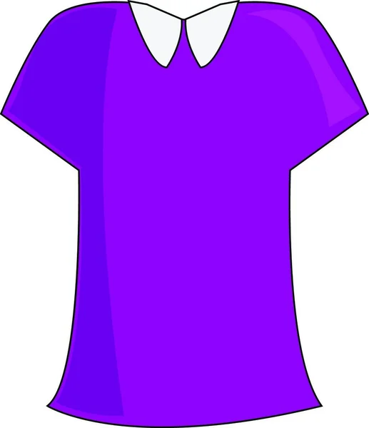 Vector Illustration Purple Shirt — Stock Vector