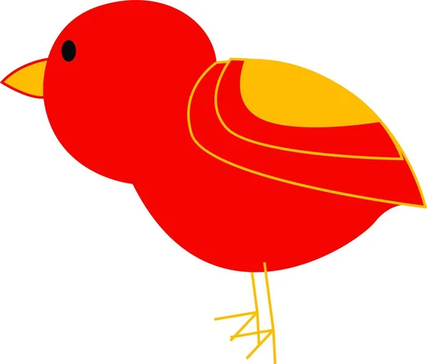 Ilustración Pájaro Con Globo Rojo — Vector de stock
