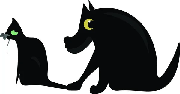 Vector Illustration Cat — Stock Vector