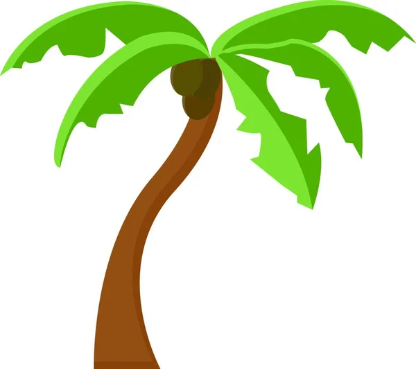Illustration Einer Pflanze Mit Grünem Blatt — Stockvektor