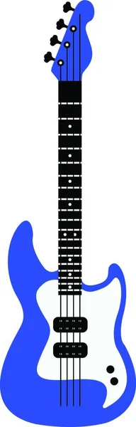 Una Guitarra Que Amplifica Por Medios Eléctricos Vector Dibujo Color — Archivo Imágenes Vectoriales