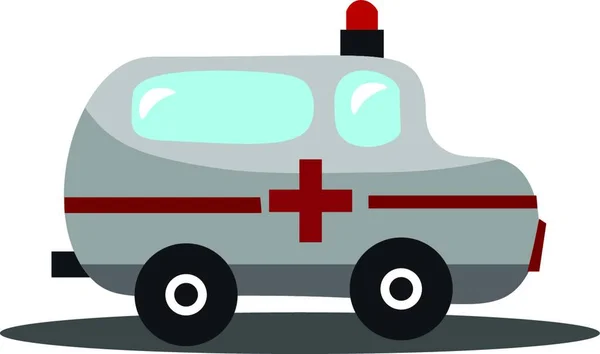 Specially Equipped Emergency Vehicle Take Sick Injured People Hospital Vector — Stock Vector