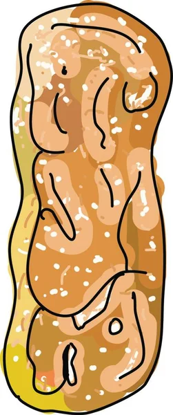 Ilustracja Cute Croissant Kreskówki — Wektor stockowy