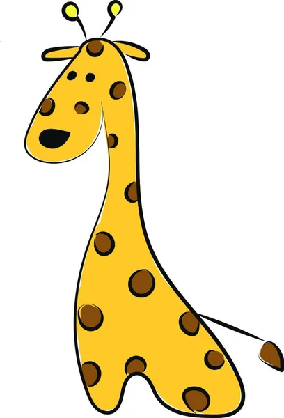 Giraffe Cartoon Illustration Isoliert Auf Weißem Hintergrund — Stockvektor