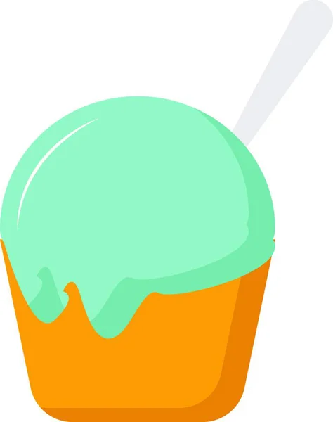 蓝色冰淇淋 白色背景上的矢量 — 图库矢量图片