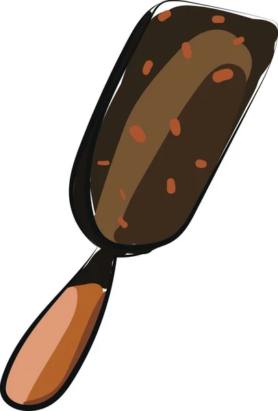 Pyszne Lody Czekoladowe Chipami Choco Chop Wektor Rysunek Kolorowy Lub — Wektor stockowy