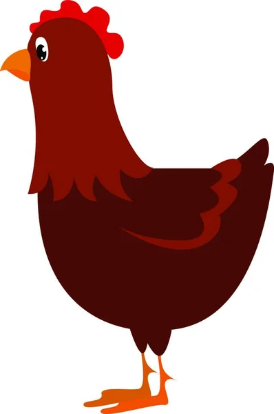 Illustrazione Vettoriale Simpatico Gallo Cartone Animato — Vettoriale Stock