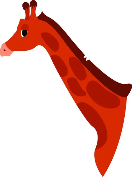 Tête Girafe Isolée Sur Fond Blanc — Image vectorielle