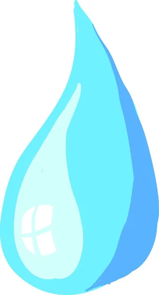 Icône Goutte Eau Illustration Simple Des Icônes Vectorielles Peinture Bleue — Image vectorielle