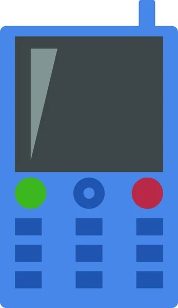 Cellulare Blu Illustrazione Vettore Sfondo Bianco — Vettoriale Stock