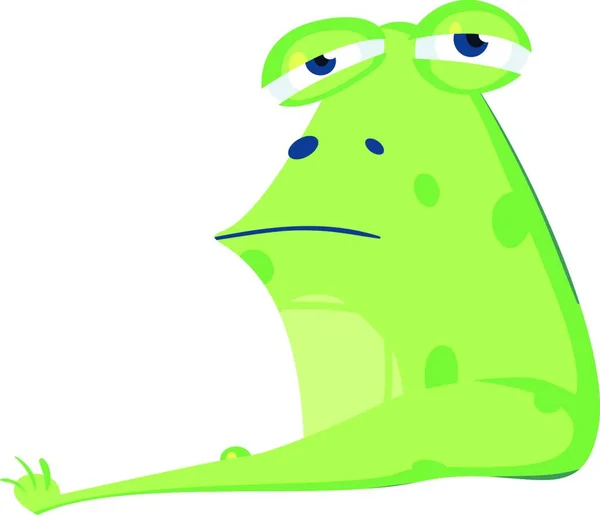 Illustration Eines Niedlichen Cartoon Frosches — Stockvektor