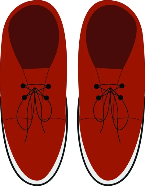 Ein Paar Rosafarbene Schuhe Mit Weißer Sohle Und Dünnen Schwarzen — Stockvektor