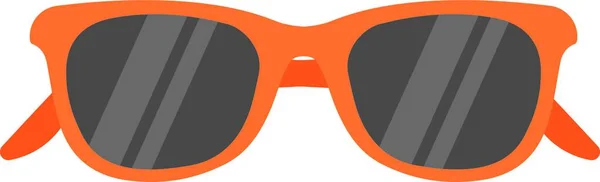 黒い色合い ベクトル カラードローイングまたはイラストを持つオレンジ色のメガネ — ストックベクタ