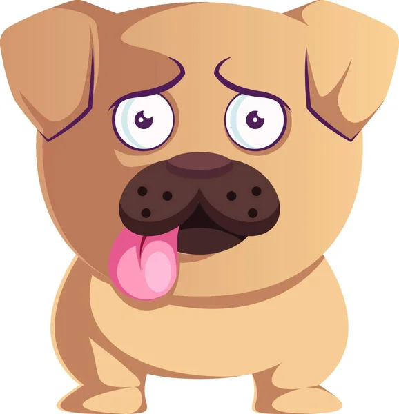 Vector Illustration Cute Dog — Stock Vector