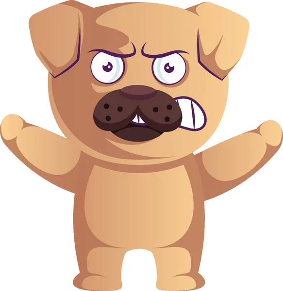 Bonito Cão Desenho Animado Personagem Com Língua Para Fora —  Vetores de Stock