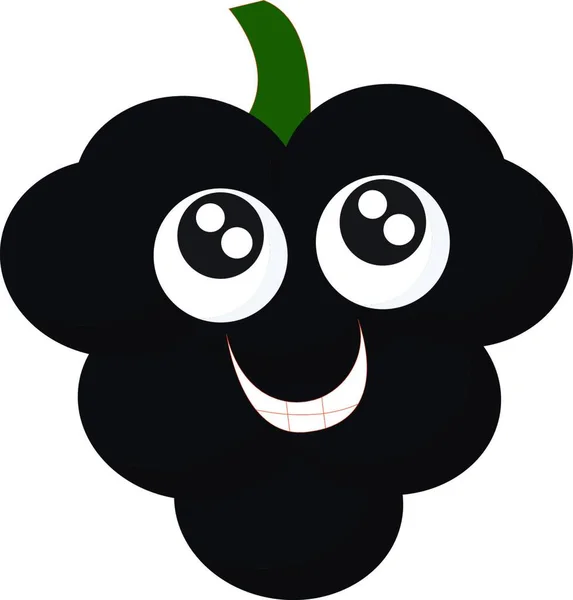 Blackberry Small Soft Black Dark Purple Fruit Grows Plant Called — Stock Vector
