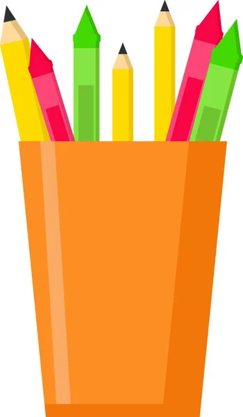 Illustration Vectorielle Crayon Coloré — Image vectorielle