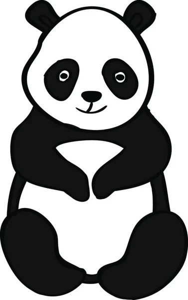 Panda Ikona Web Prosta Ilustracja — Wektor stockowy