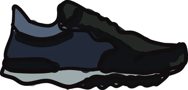 靴の黒と白のベクトル図 — ストックベクタ